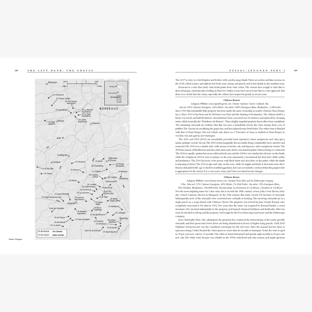 An interior spread, featuring a map of the Bordeaux region.